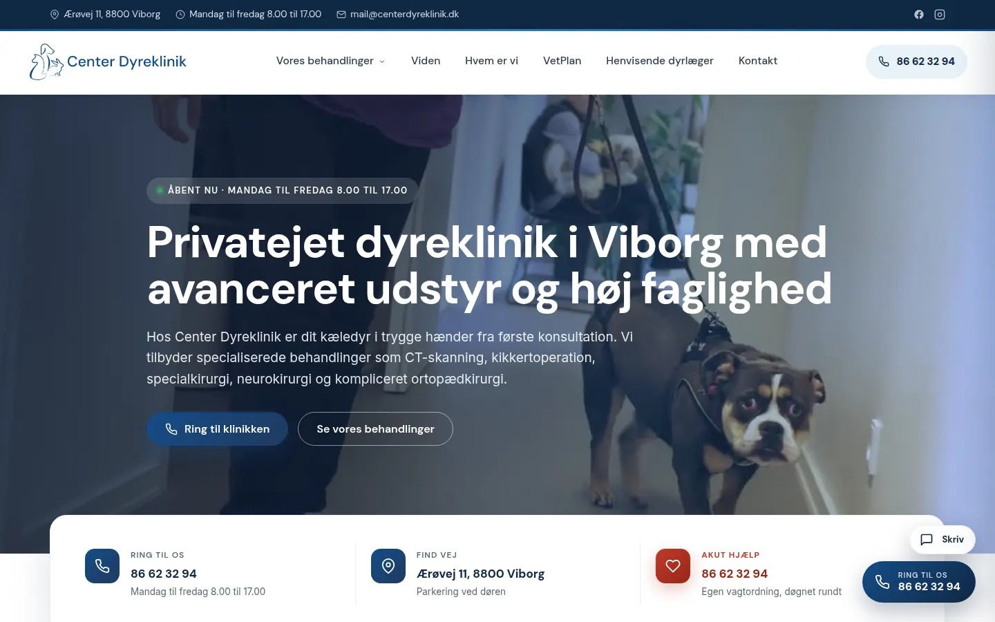 Billede fra Center Dyreklinik Viborg