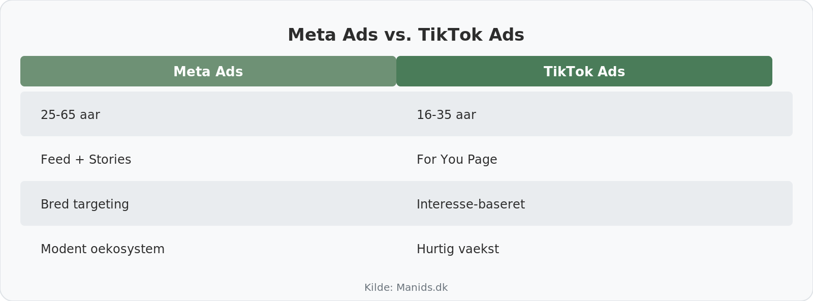 Meta vs TikTok