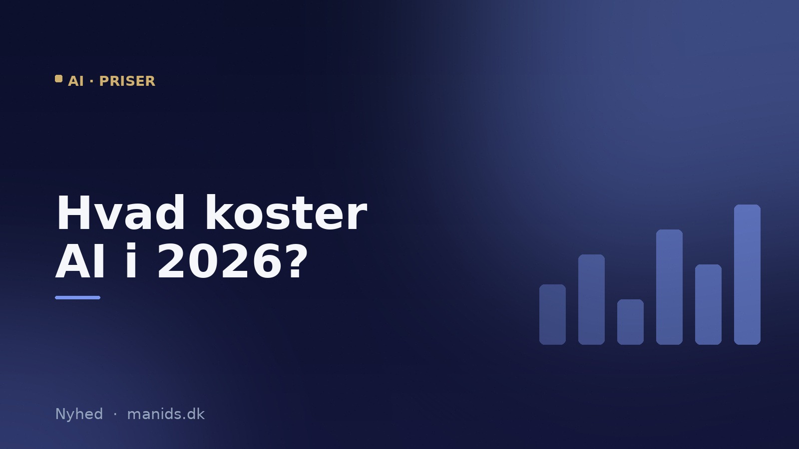 Hvad koster AI-modeller i 2026? Komplet prisoverblik