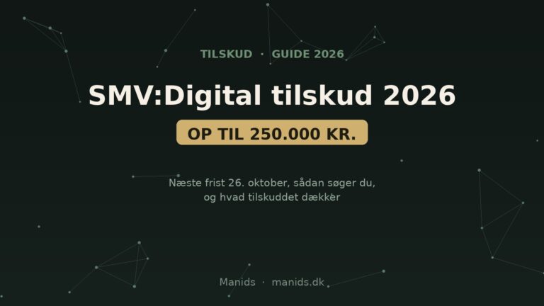 SMV:Digital tilskud 2026: Næste frist og sådan søger du